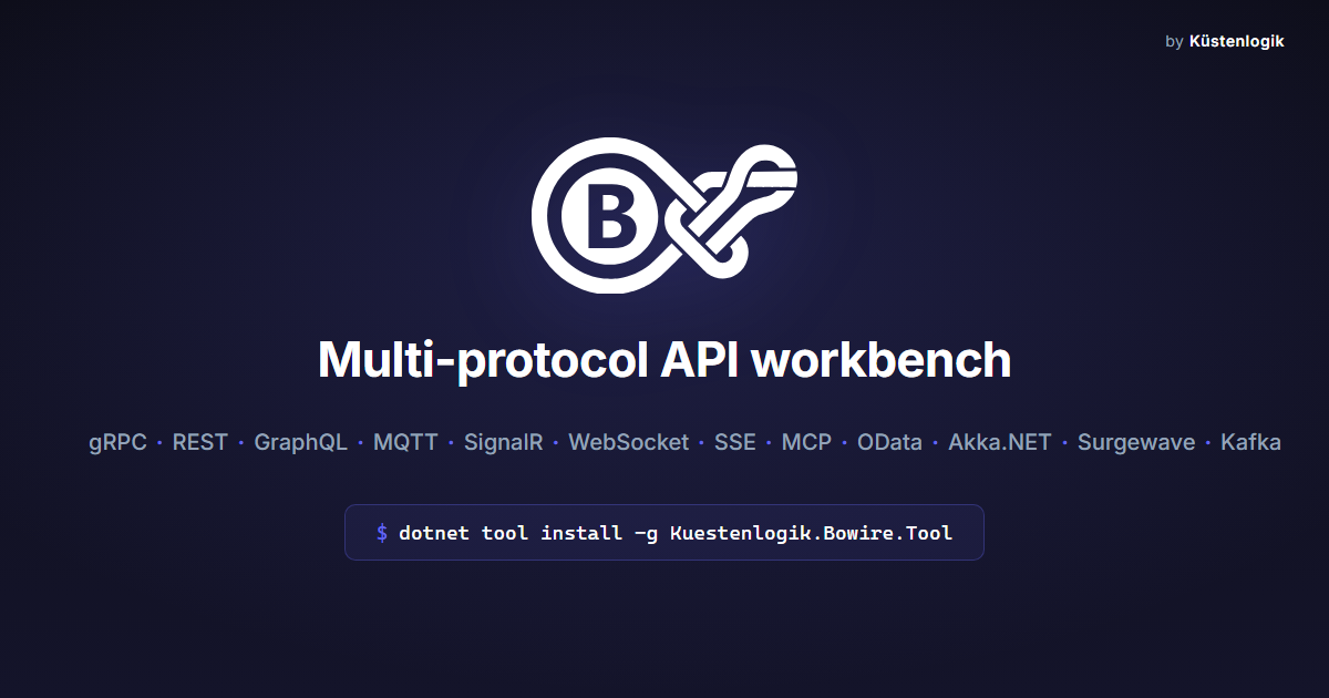 Home Workbench Api Call Example Bowire — the multi-protocol API workbench
