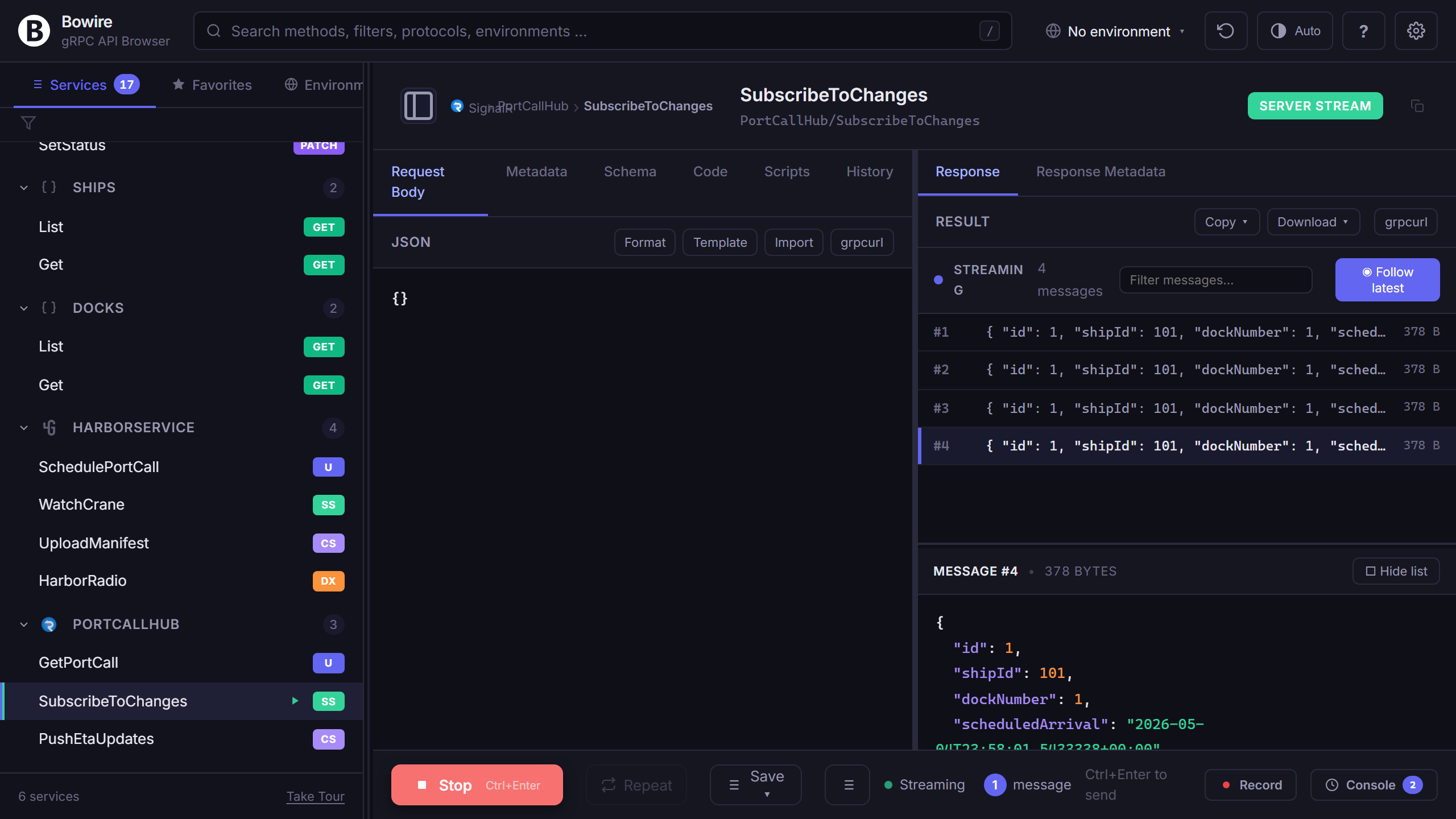 SignalR duplex hub channel streaming live frames