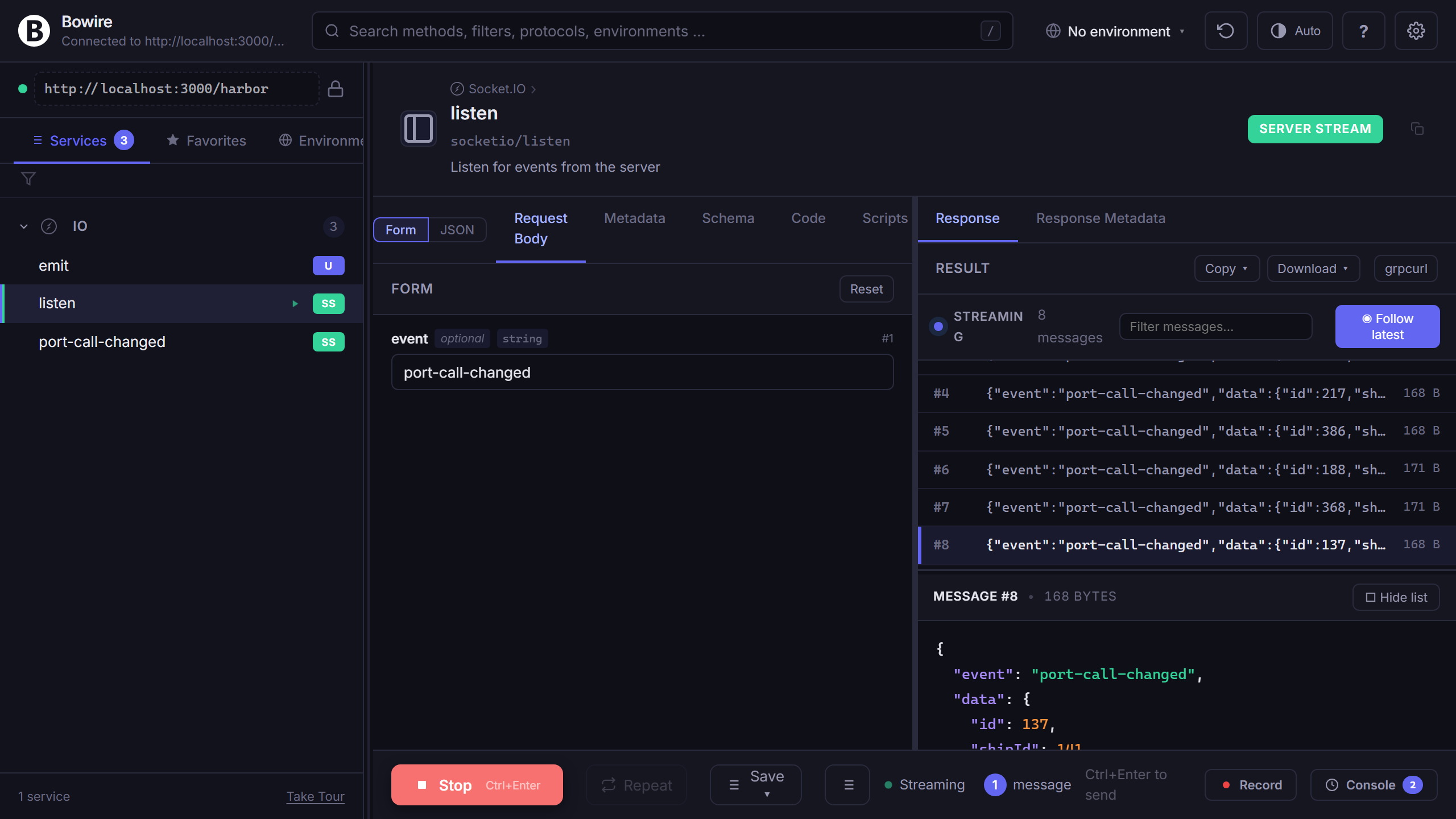 Socket.IO duplex channel with namespace + room awareness