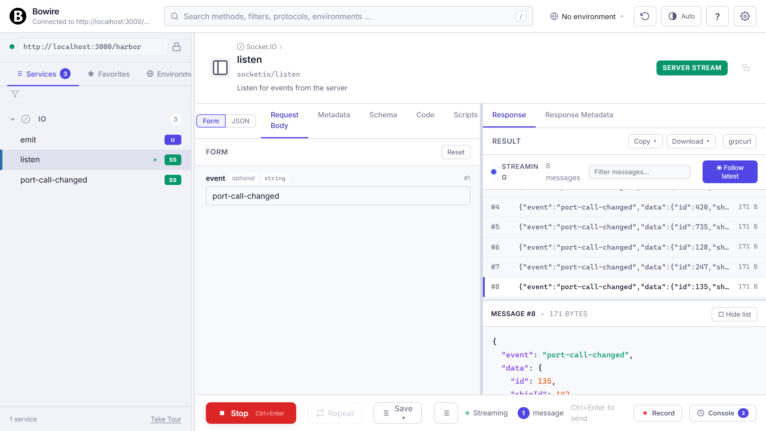 Socket.IO duplex channel with namespace + room awareness