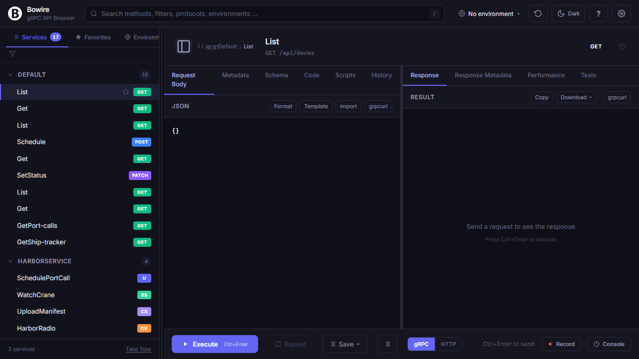 Editable mode with no services discovered